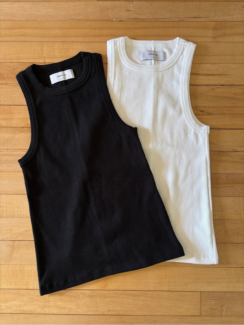 soldout.nyc - NWOT Classic Rib Tank Top Pair - Black & White